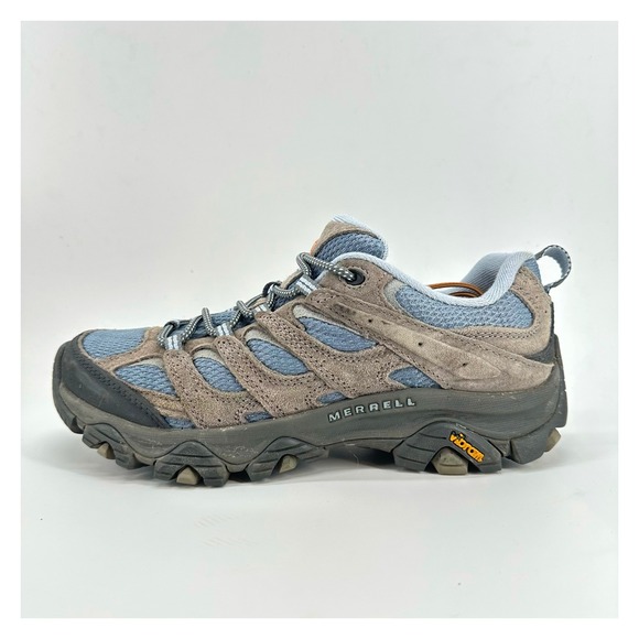 Merrell Shoes - Merrell Moab 3 Hiking Shoes Women 9 Wide Blue J035896W Suede Mesh Vibram Low Top